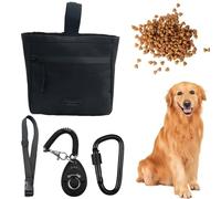 ZMaglorian Borsa per Addestramento Cani, Bolsa Premios Perro, Bolsa para Chuches con Dispensatore di Sacchetti per Cacca e Cintura Regolabile - Include Clicker Perro e Gancio a D