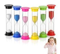 ZMaglorian Clessidra Bambini, Set da 6 Clessidre con 30 Sec / 1/2 / 3/5 / 10 Minuti - Timer Visivo Bambini per Spazzolino, Giochi, Scuola e Cucina