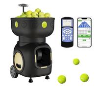 ZMAYPLUS Macchina per palline da tennis, programmazione intelligente avanzata, ad alta capacità, con app/telecomando, velocità di servizio regolabile e allenamento all'aperto per tutti i livelli di