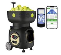 ZMAYPLUS Macchina per palline da tennis, programmazione intelligente avanzata, ad alta capacità, con app/telecomando, velocità di servizio regolabile e allenamento all'aperto per tutti i livelli di