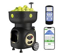 ZMAYPLUS Macchina per palline da tennis, programmazione intelligente avanzata, ad alta capacità, con app/telecomando, velocità di servizio regolabile e allenamento all'aperto per tutti i livelli di