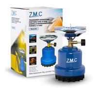 ZMC 2in1 Fornello Campeggio a Gas Shisha Accendifuoco 1 Fiammante + Cartucce di
