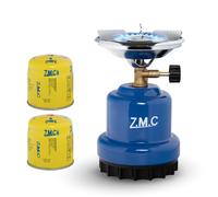 ZMC Fornello Campeggio a Gas Shisha Accendifuoco + 2x Cartucce di 190g