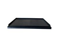 ZMC Piastra grill 45 x 24 x 2 cm, griglia per fornello a gas a 2 fuochi, con rivestimento antiaderente ideale per campeggio, barbecue a gas