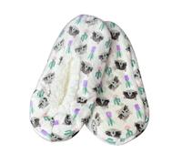 ZMCGNO Calzino fuzzy da donna, caldo inverno, con dinosauro, pupazzo di neve, comodo for dormire, morbido peluche femminile, antiscivolo, for pantofole termiche pavimento(Cat)