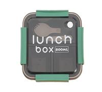 ZMCGNO Contenitore for il pranzo in plastica da 800/1100 ml, adatto al microonde, con scomparti, bento box posate, for riporre gli alimenti, for studenti e lavoratori(Square green)