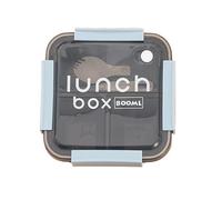 ZMCGNO Contenitore for il pranzo in plastica da 800/1100 ml, adatto al microonde, con scomparti, bento box posate, for riporre gli alimenti, for studenti e lavoratori(Square blue)