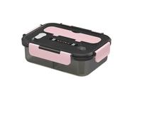 ZMCGNO Contenitore for il pranzo trasparente con coperchio, scaldavivande a prova di perdite, for microonde, snack, bento box(Pink)