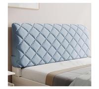 ZMCGNO Copri testata letto scozzese morbido peluche caldo inverno copriletto universale addensare 360 ° avvolgere la testiera del della camera da protezione antipolvere(Light blue,W190 x H70cm I)