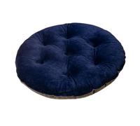 ZMCGNO Office Chair Cushion Crystal Velvet Cute Color Matching Winter Warmth Stool Butt(Dark blue)