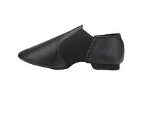 ZMCGNO Scarpe da Ballo Jazz in Vera Pelle Scarpe da Jazz con Suola Antiscivolo Nera Marrone Chiaro Scarpe da Bambina for Bambina Ginnastica Unisex Slip On Jazz(Black,44(27CM))