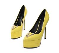 ZMCGNO Tacco a Spillo da 15 cm, Tacco Alto a Spillo, Punta in Pelle Laccata, Sexy(Color 12,36)