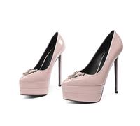 ZMCGNO Tacco a Spillo da 15 cm, Tacco Alto a Spillo, Punta in Pelle Laccata, Sexy(Color 8,39)