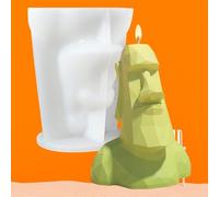 ZMCHE Moai - Stampo in silicone per portacandela, statua di Moai, stampo per resina epossidica fai da te, stampo per fusione di resina epossidica, per moai dell'isola di Pasqua