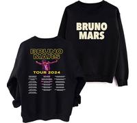 ZMCLZMD Bruno Mars Cantante R&B Pop Rock Hip Hop Musica Hoodies Maniche Lunghe Pullover Felpa Ampia Felpa Casual Moda Casual per Uomo E Donna-Black||x_s