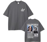 ZMCLZMD Cantante T-Shirt Lali Esposito Lali No Me Importa Album Lettere T-Shirt Abstracts Monogramma Stile Hip Hop Coppia Tops Uomini E Donne-Dark Grey||l