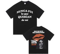 ZMCLZMD Cantante T-Shirt Lali Esposito Lali No Me Importa Album Manica Corta Sexy Trendy Monogramma Stile Hip Hop Coppia Tops Uomini E Donne-Black||l