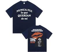 ZMCLZMD Cantante T-Shirt Lali Esposito Lali No Me Importa Album Manica Corta Sexy Trendy Monogramma Stile Hip Hop Coppia Tops Uomini E Donne-Navy Blue||3X_l