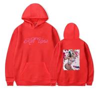 ZMCLZMD Kali Uchis Felpa con Cappuccio Nuova Orquideas Album Merch Hoodies Street Coppia Pullove Tasca Classica Canguro Adatta per Uomini E Donne-Red||m