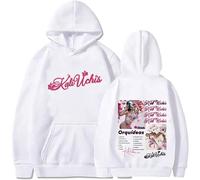 ZMCLZMD Kali Uchis Felpa con Cappuccio Orquideas Album Hoodie Singer Merch Hip Hop Classic Tasca A Canguro Adatto Sia per Gli Uomini E Le Donne-White||m