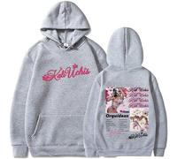 ZMCLZMD Kali Uchis Felpa con Cappuccio Orquideas Album Hoodie Singer Merch Hip Hop Classic Tasca A Canguro Adatto Sia per Gli Uomini E Le Donne-Grey||3X_l