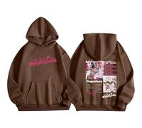 ZMCLZMD Kali Uchis Felpa con Cappuccio Orquideas Album Hoodie Singer Merch Hip Hop Classic Tasca A Canguro Adatto Sia per Gli Uomini E Le Donne-Brown||l