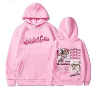 ZMCLZMD Kali Uchis Felpa con Cappuccio Orquideas Album Hoodie Singer Merch Hip Hop Classic Tasca A Canguro Adatto Sia per Gli Uomini E Le Donne-Pink||3X_l