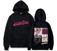 ZMCLZMD Kali Uchis Felpa con Cappuccio Orquideas Album Hoodie Singer Merch Hip Hop Classic Tasca A Canguro Adatto Sia per Gli Uomini E Le Donne-Black||m