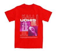 ZMCLZMD Kali Uchis Siniger T-Shirts Trends 3D Print Loose Fit Design A Collo Rotondo Adatto per Uomini E Donne S-3XL-Red||l
