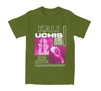 ZMCLZMD Kali Uchis Siniger T-Shirts Trends 3D Print Loose Fit Design A Collo Rotondo Adatto per Uomini E Donne S-3XL-army Green||XX_l
