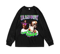 ZMCLZMD Rapper Felpa con Cappuccio Lil Uzi Vert Hip Hop Street T-Shirt A Manica Lunga Tutta La Stagione Adatto per Uomini E Donne-black1||x_l