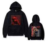 ZMCLZMD Rapper Felpa con Cappuccio Lil Wayne Dedication Album Graphic Hoodie Trend Retro Hip Hop Street Uomini E Donne-Black||s