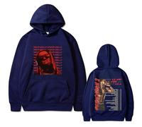ZMCLZMD Rapper Felpa con Cappuccio Lil Wayne Dedication Album Graphic Hoodie Trend Retro Hip Hop Street Uomini E Donne-Navy Blue||XX_l