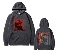 ZMCLZMD Rapper Felpa con Cappuccio Lil Wayne Dedication Album Graphic Hoodie Trend Retro Hip Hop Street Uomini E Donne-Dark Grey||l