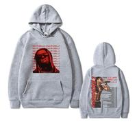 ZMCLZMD Rapper Felpa con Cappuccio Lil Wayne Dedication Album Graphic Hoodie Trend Retro Hip Hop Street Uomini E Donne-Grey||XX_l