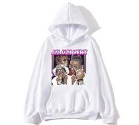 ZMCLZMD Rapper Hoodies Lil Uzi Vert Stampa Felpe con Cappuccio Uomini Donne Stile retrò Strada Tendenza Primavera E Autunno Stili Sottili-White||3X_l