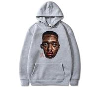 ZMCLZMD Rapper Lil Uzi Vert Grafica Felpa A Cappuccio Adesivo alla Moda Modello Strada Senso Stile Retro Hoodies Unisex-Grey||s