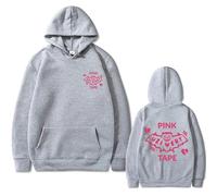 ZMCLZMD Rapper Lil Uzi Vert Hoodies 2023 Tour Rosa Felpa con Cappuccia Grafica Hip Hop Rock Style Adatto Sia per Uomini Che Donne-Grey||l