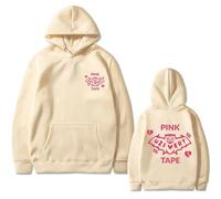 ZMCLZMD Rapper Lil Uzi Vert Hoodies 2023 Tour Rosa Felpa con Cappuccia Grafica Hip Hop Rock Style Adatto Sia per Uomini Che Donne-Khaki||m