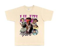 ZMCLZMD Rapper Lil Uzi Vert Maniche Corte Hip Hop Oversized T-Shirt 3D Stampato Modello Stile Neutro Uomini Donne-Khaki||3X_l
