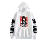 ZMCLZMD Unisex Spy X Family Felpa con Cappuccio Cartoon Yor Forger Twilight Pullover Hoodies Maniche Lunghe Stampata Ispirata agli Anime Carina alla Moda Oversize con Cappuccio-White 1||3X_l