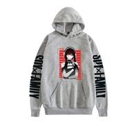 ZMCLZMD Unisex Spy X Family Felpa con Cappuccio Cartoon Yor Forger Twilight Pullover Hoodies Maniche Lunghe Stampata Ispirata agli Anime Carina alla Moda Oversize con Cappuccio-Grey 1||l