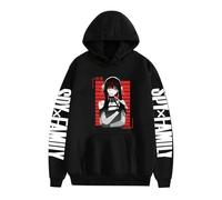 ZMCLZMD Unisex Spy X Family Felpa con Cappuccio Cartoon Yor Forger Twilight Pullover Hoodies Maniche Lunghe Stampata Ispirata agli Anime Carina alla Moda Oversize con Cappuccio-Black 1||XX_s