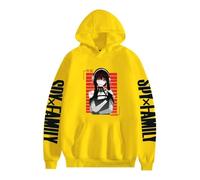 ZMCLZMD Unisex Spy X Family Felpa con Cappuccio Cartoon Yor Forger Twilight Pullover Hoodies Maniche Lunghe Stampata Ispirata agli Anime Carina alla Moda Oversize con Cappuccio-Yellow 1||m