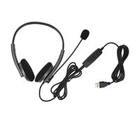 ZMCPODALK Cuffia per call center, cuffia per servizio clienti con microfono a cancellazione del rumore, comunicazione vocale HD, protezione ’udito, microfono orientabile per uso su (USB)