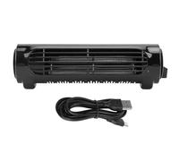 ZMCPODALK Ventilatore di raffreddamento per sedile da montare in auto, alimentato tramite USB, 3 velocità, silenzioso e portatile, da appoggiare sul poggiatesta, adatto a auto, e (Nera)