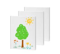 ZMCYN Confezione da 3 libri bianchi con copertina rigida, 21,6 x 27,9 cm, libro bianco per scrivere storie, quaderno con copertina rigida per scrivere diari, schizzi, scrittura (22 fogli / 44 pagine