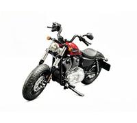 ZMDALI Compatibile con Harley Davidson, 2018 Quarantotto Speciale 1:18 Modello di Moto Pressofuso Statico Replica di Bici Sportiva Regalo Ornamento Decorazione Torta con Base(Red)