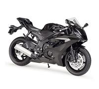 ZMDALI Compatibile con Yamaha, 2020 YZF-R6 1:12 Modello di Moto Pressofuso Statico Simulato Ornamenti for Auto Locomotiva Regalo Vestizione della Scena(Black)