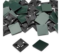ZMDMAH 100 Pezzi Supporto Autoadesive per Fascette Stringicavo, 30 mm x 30 mm Nero Tasseli Piastrine Fermacavi Adesivi Supporti per Cavi, fermacavo adesivo Per Cavi Per Casa E Ufficio Riparazione